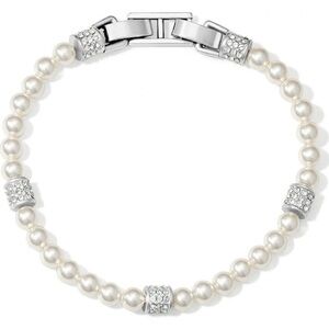 Brighton Meridian Petite Pearl Bracelet - White & Silver